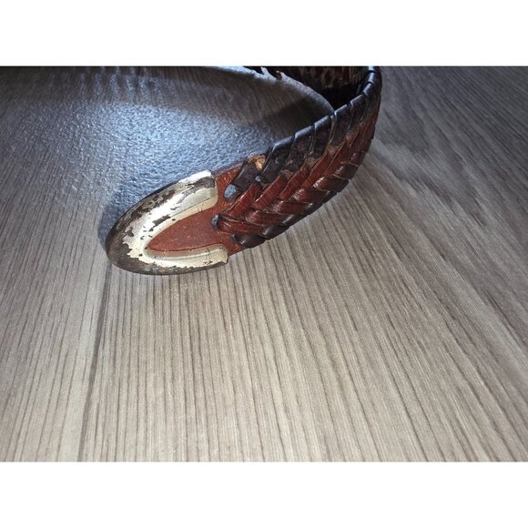 Fossil Mens Genuine Leather Braided Belt Size 36 Brown - Picture 5 of 5
